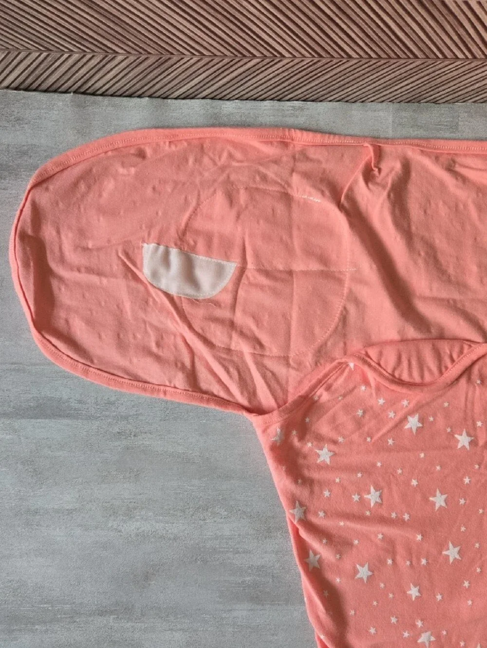 ​NWT Star Print Adjustable Swaddle Blanket Wrap Pink Infant Sleep Sack 0-6M
